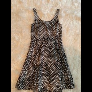 H&M Black and White Skater Dress